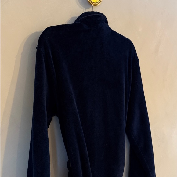 Ralph Lauren Men’s Plush Navy Robe with Embroidered Logo - Small - Picture 3 of 6